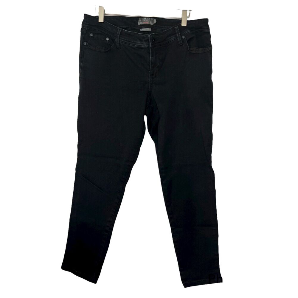 Torrid Luxe Women's 14R Feel The Fit Skinny Jeans Everyday Stretch Black